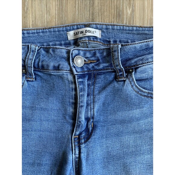 Satin Doll Faded Blue Jeans Size 2P Petite High Rise Skinny Stretch Bodycon - Picture 4 of 8